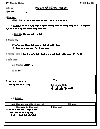 Giáo án Số học Lớp 6 - Tiết 69: Phân số bằng 