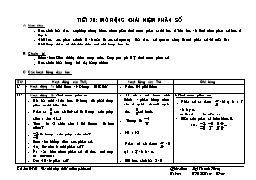 Giáo án Số học Lớp 6 - Tiết 70: Mở rộng khái niệm phân số - Lại Thanh Hương