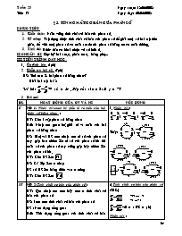 Giáo án Số học Lớp 6 - Tiết 71, Bài 3: Tính chất cơ bản của phân số - Năm học 2007-2008