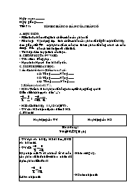 Giáo án Số học Lớp 6 - Tiết 71 đến 74 (bản 2 cột)