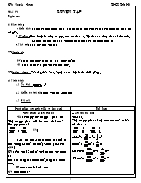 Giáo án Số học Lớp 6 - Tiết 72: Luyện tập - Nguyên Hoàng