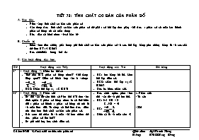 Giáo án Số học Lớp 6 - Tiết 72: Tính chất cơ bản của phân số - Lại Thanh Hương