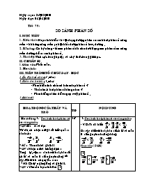 Giáo án Số học Lớp 6 - Tiết 78: So sánh phân số - Năm học 2009-2010 (bản 3 cột)