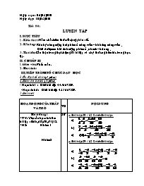 Giáo án Số học Lớp 6 - Tiết 80: Luyện tập - Năm học 2009-2010 (bản 3 cột)