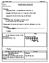Giáo án Số học Lớp 6 - Tiết 83: Phép nhân phâ