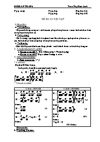 Giáo án Số học Lớp 6 - Tiết 86: Luyện tập - Trần Thị Giao Linh