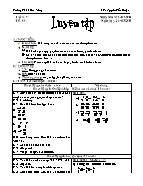 Giáo án Số học Lớp 6 - Tiết 88: Luyện tập - N