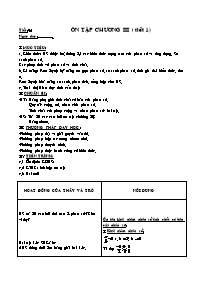 Giáo án Số học Lớp 6 - Tiết 92: Ôn tập chương