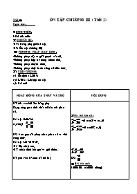 Giáo án Số học Lớp 6 - Tiết 93: Ôn tập chương