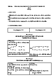 Giáo án Số học Lớp 6 - Tiết 94 đến 96 (bản 2 