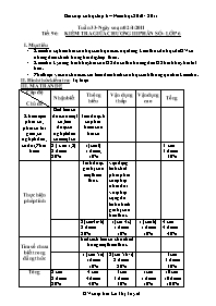 Giáo án Số học Lớp 6 - Tiết 96: Kiểm tra giữa chương III - Năm học 2010-2011 - Lê Thị Tuyết