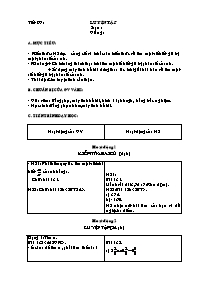 Giáo án Số học Lớp 6 - Tiết 97 đến 100 (bản 2 cột)