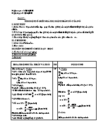 Giáo án Số học Lớp 6 - Tiết 97: Tìm một số biết giá trị một phân số của nó - Năm học 2009-2010 (bản 3 cột)