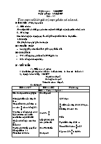 Giáo án Số học Lớp 6 - Tiết 97: Tìm một số bi
