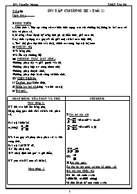 Giáo án Số học Lớp 6 - Tiết105: Ôn tập chương