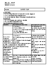 Giáo án Số học Lớp 6 - Tuần 10 - Tiết 29: Luy