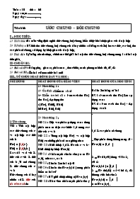 Giáo án Số học Lớp 6 - Tuần 10 - Tiết 30: Ước