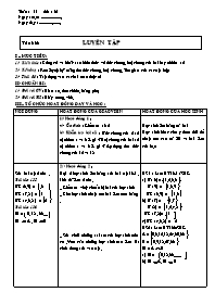 Giáo án Số học Lớp 6 - Tuần 11 - Tiết 31: Luy