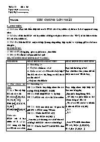 Giáo án Số học Lớp 6 - Tuần 11 - Tiết 32: Ước