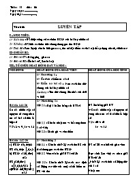 Giáo án Số học Lớp 6 - Tuần 11 - Tiết 33: Luy