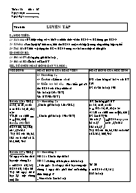 Giáo án Số học Lớp 6 - Tuần 13 - Tiết 37: Luy