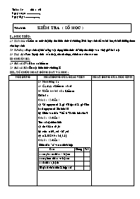 Giáo án Số học Lớp 6 - Tuần 14 - Tiết 40: Kiể