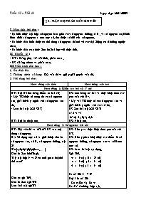 Giáo án Số học Lớp 6 - Tuần 15 - Năm học 2009-2010 - Phạm Thanh Duy
