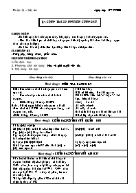 Giáo án Số học Lớp 6 - Tuần 16 đến 17 - Năm học 2009-2010