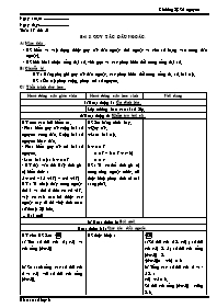 Giáo án Số học Lớp 6 - Tuần 17 - Năm học 2010