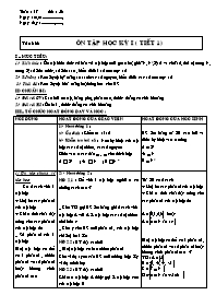 Giáo án Số học Lớp 6 - Tuần 17 - Tiết 53: Ôn 
