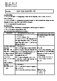 Giáo án Số học Lớp 6 - Tuần 19 - Tiết 59: Quy