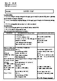 Giáo án Số học Lớp 6 - Tuần 19 - Tiết 60: Luy