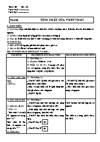 Giáo án Số học Lớp 6 - Tuần 20 - Tiết 64: Tín