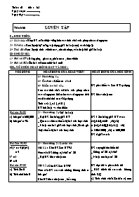 Giáo án Số học Lớp 6 - Tuần 21 - Tiết 65: Luy