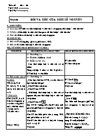 Giáo án Số học Lớp 6 - Tuần 21 - Tiết 66: Bội