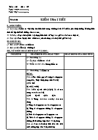 Giáo án Số học Lớp 6 - Tuần 22 - Tiết 69: Kiể