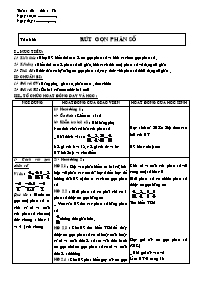 Giáo án Số học Lớp 6 - Tuần 23 - Tiết 73: Rút