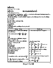 Giáo án Số học Lớp 6 - Tuần 25 đến 31 - Năm học 2005-2006 - Phạm Văn Sử (Bản 2 cột)