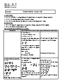 Giáo án Số học Lớp 6 - Tuần 25 - Tiết 79: Phé