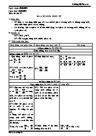 Giáo án Số học Lớp 6 - Tuần 26 - Năm học 2010