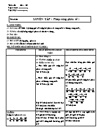 Giáo án Số học Lớp 6 - Tuần 26 - Tiết 80: Luy
