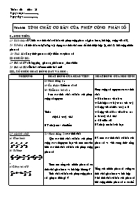Giáo án Số học Lớp 6 - Tuần 26 - Tiết 81: Tín