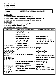 Giáo án Số học Lớp 6 - Tuần 27 - Tiết 84: Luy
