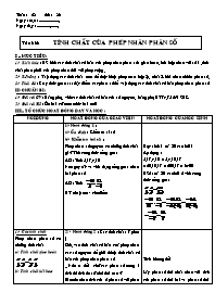 Giáo án Số học Lớp 6 - Tuần 28 - Tiết 86: Tín