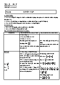 Giáo án Số học Lớp 6 - Tuần 28 - Tiết 87: Luy