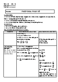 Giáo án Số học Lớp 6 - Tuần 28 - Tiết 88: Phé