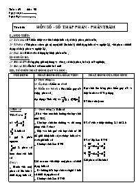 Giáo án Số học Lớp 6 - Tuần 29 - Tiết 90: Hỗn