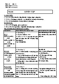 Giáo án Số học Lớp 6 - Tuần 3 - Tiết 8: Luyện tập (bản 3 cột)