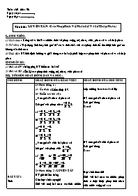 Giáo án Số học Lớp 6 - Tuần 30 - Tiết 93: Luy