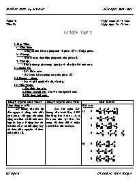 Giáo án Số học Lớp 6 - Tuần 31 - Năm học 2010